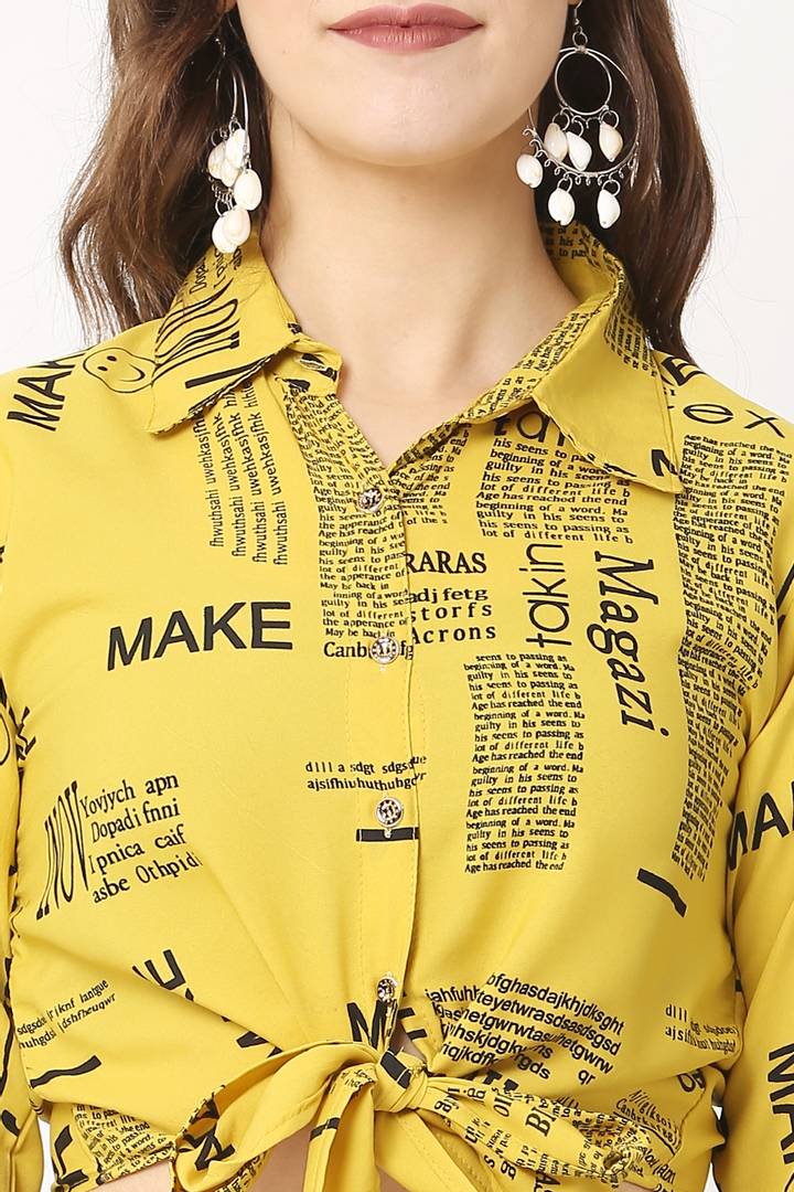 Women Cotton Blend Printed Crop Top